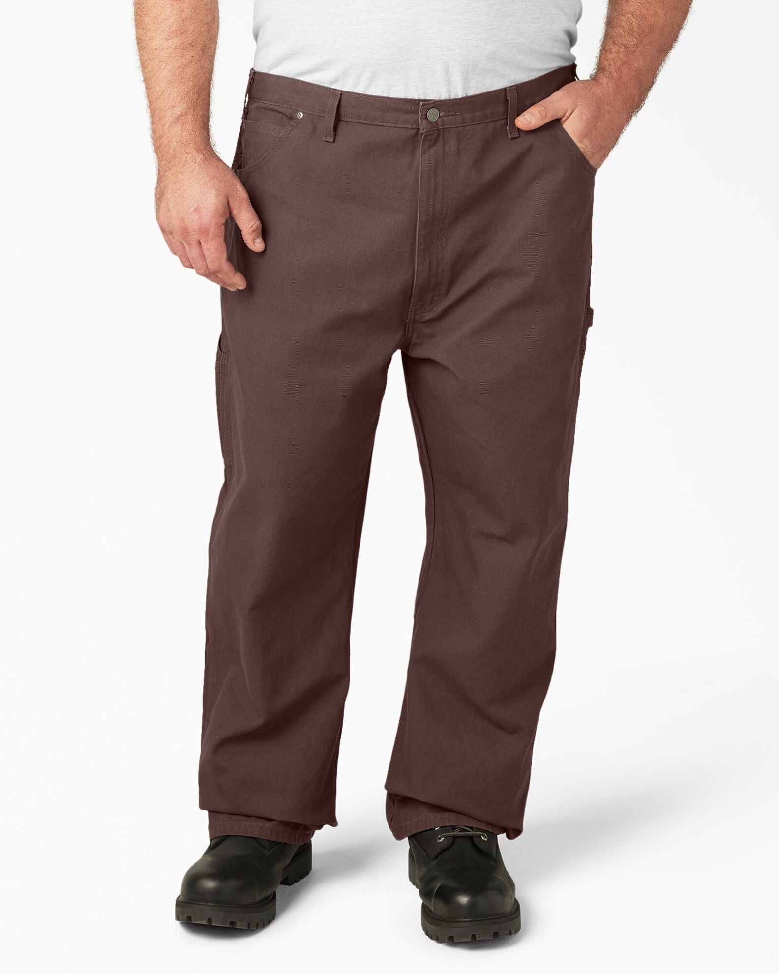 Relaxed Fit Heavyweight Duck Carpenter Pants - Rinsed Timber