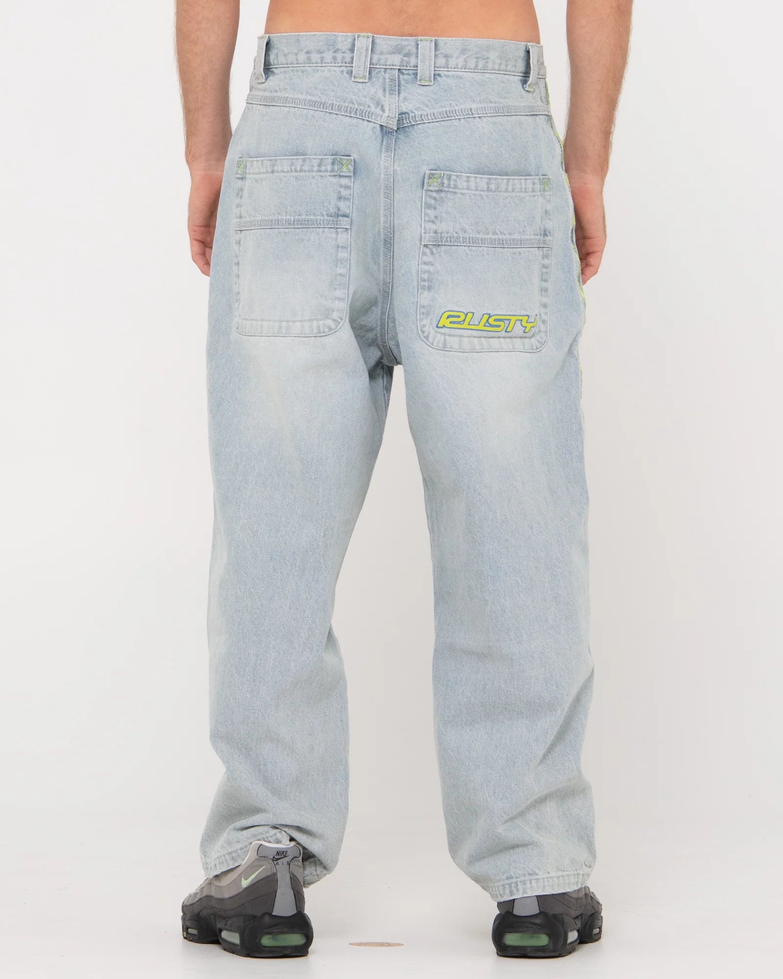 Rusty Men's Flip Daddy 2.0 Jean - White Water Blue