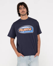 Rusty Men's Outta Here Short Sleeve T-Shirt - Navy Blue