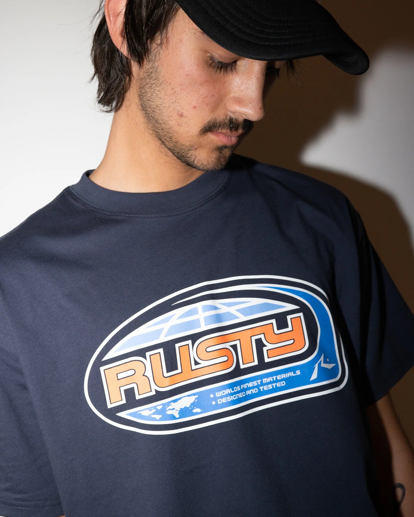 Rusty Men's Outta Here Short Sleeve T-Shirt - Navy Blue