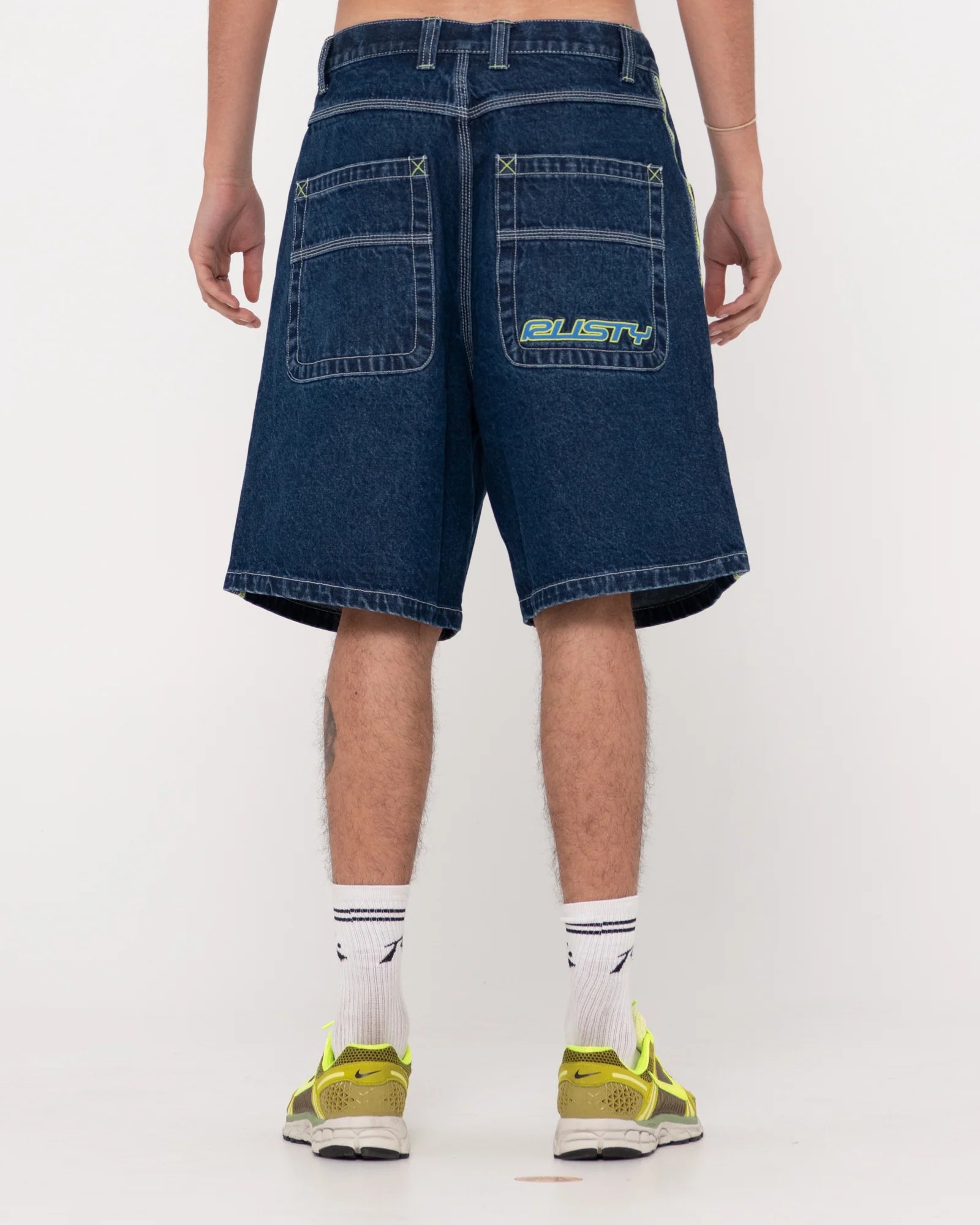 Rusty Flip Daddy 2.0 Jean Short-Deep Sea Blue