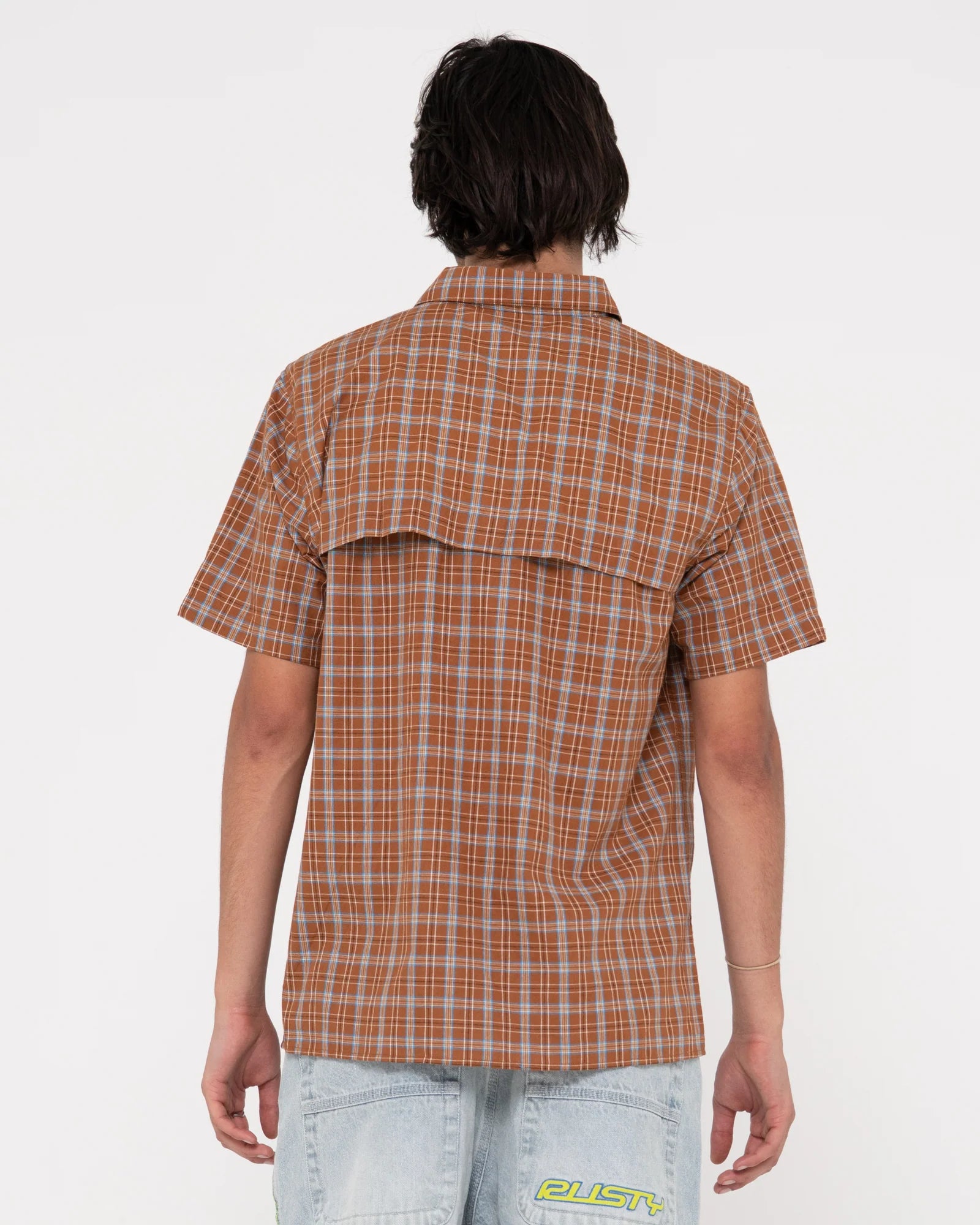 Mcfly Tech Button Up Short Sleeve Shirt- Bombay Brown