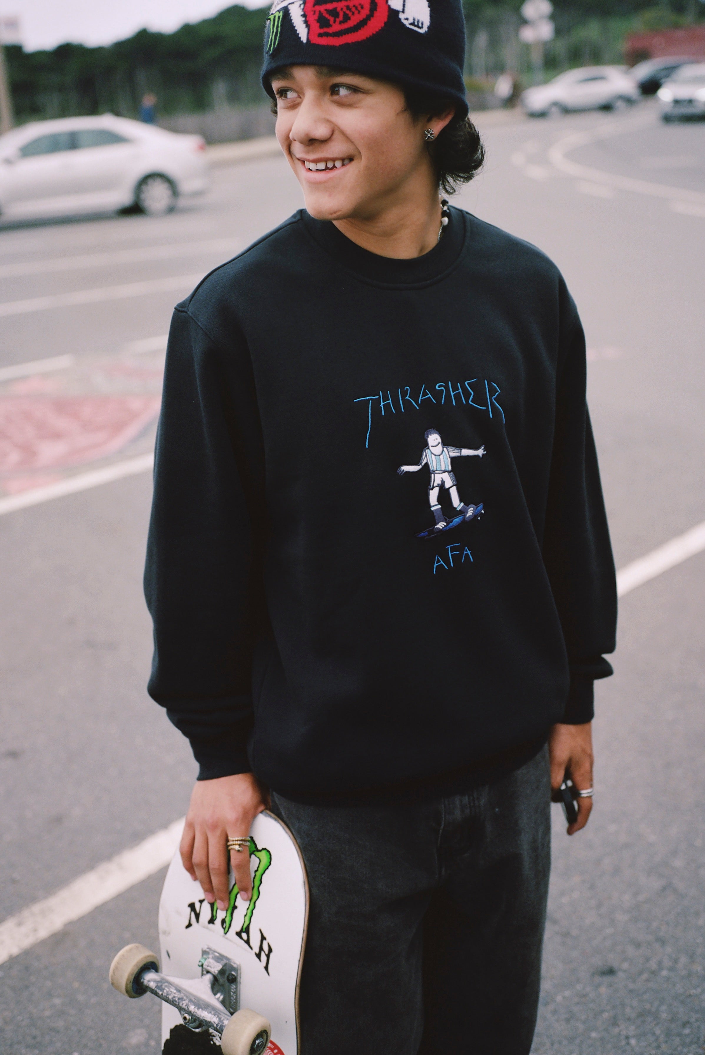 Argentina x Thrasher Crewneck Sweatshirt - Black