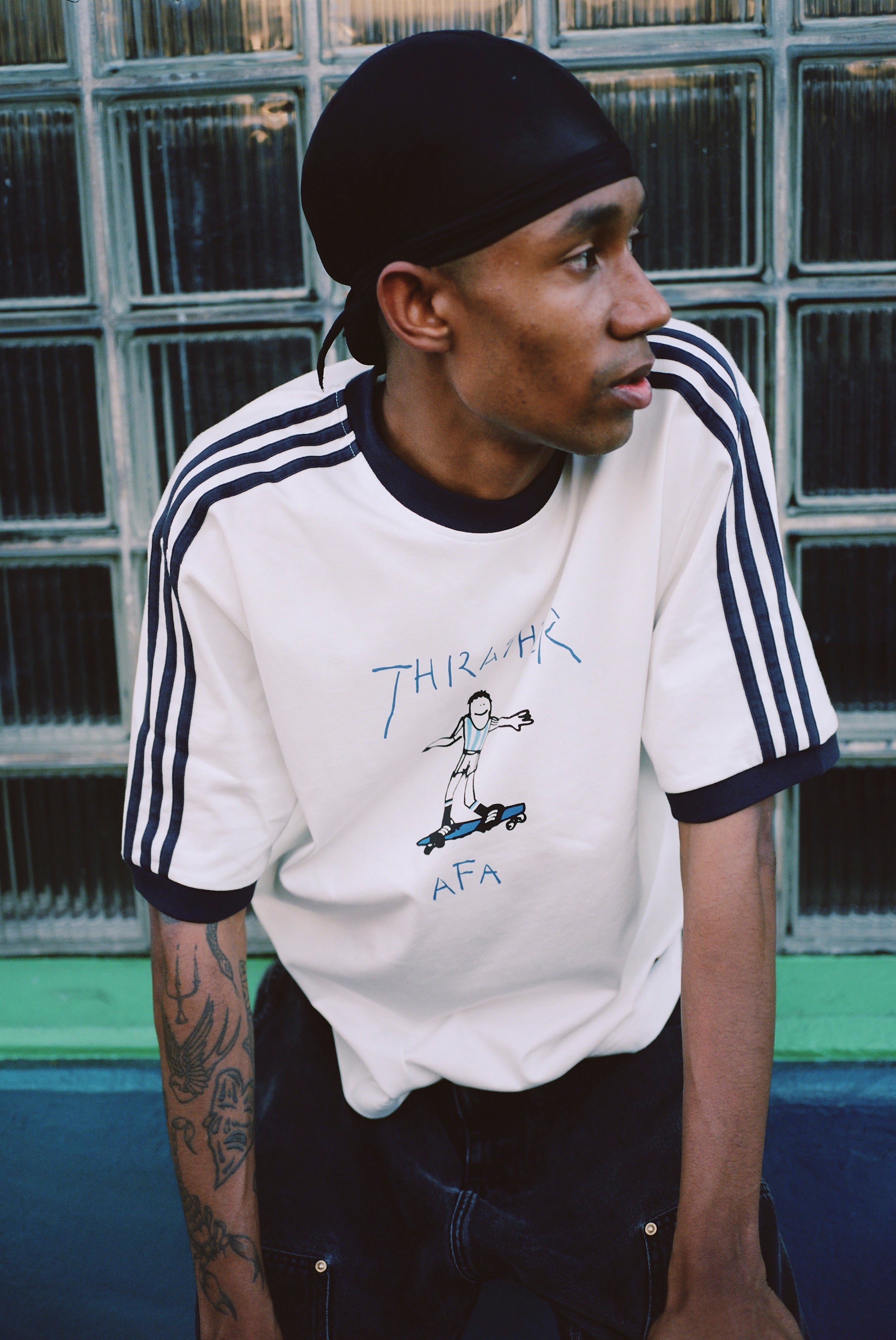 Argentina x Thrasher x Gonz Ringer S/S T-Shirt - Core White