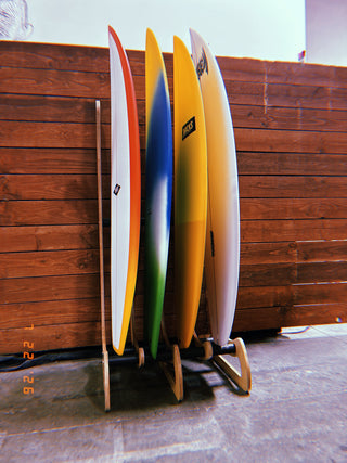 4 Board Vertical Surfboard Timber Wood Stand