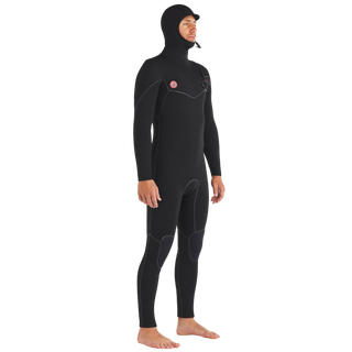 Body Glove Men's 5/4/3mm Red Cell Chest-Zip Hooded Fullsuit Wetsuit - Black