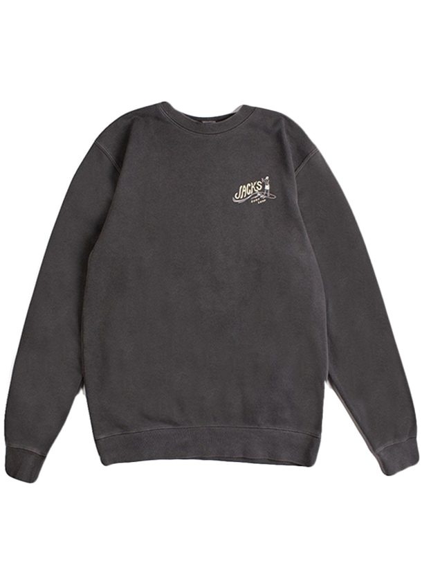 Bobber Pigment Dyed Crewneck Sweatshirt - Black