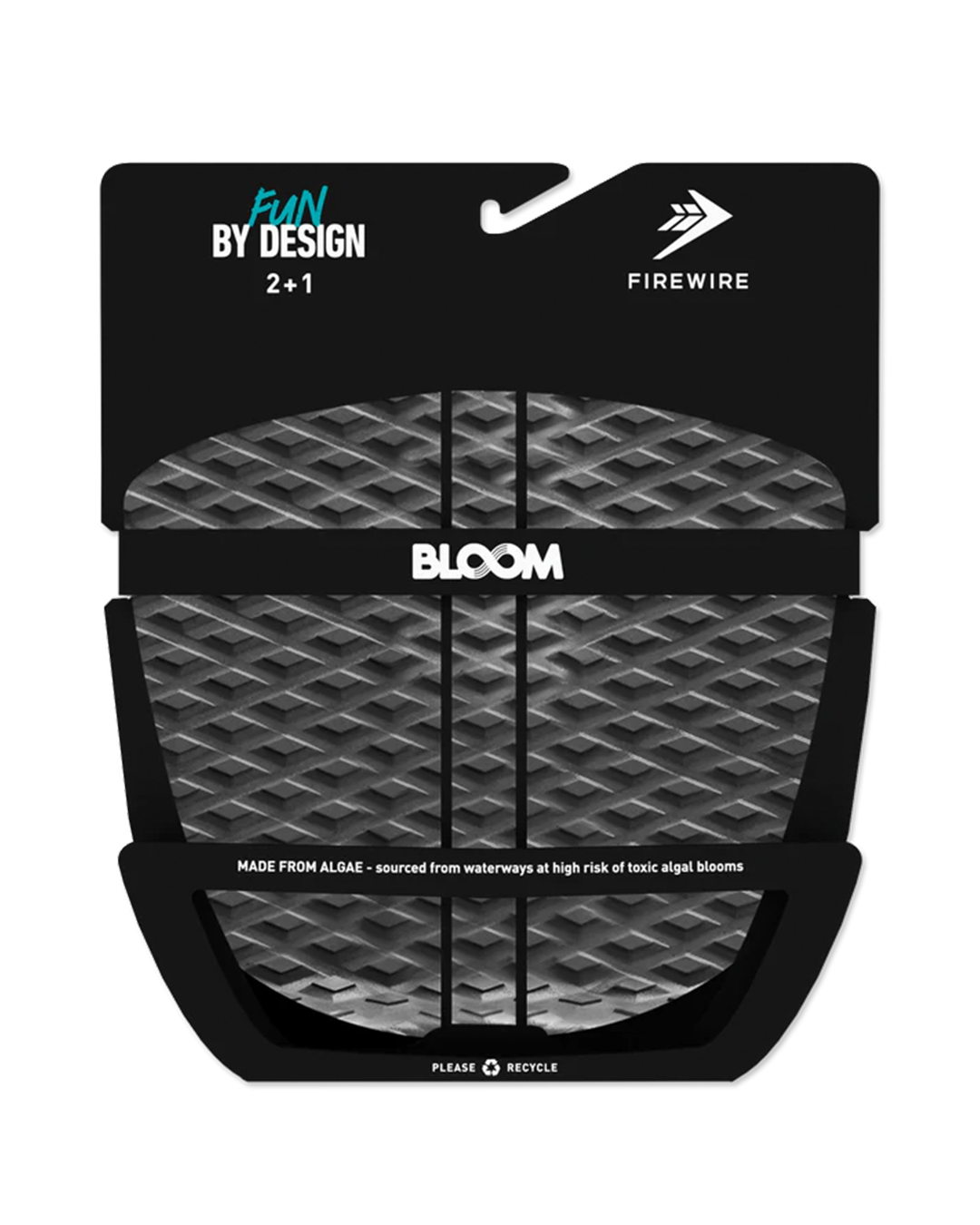 Firewire 2+1 Flat Traction Pad-Charcoal/Black