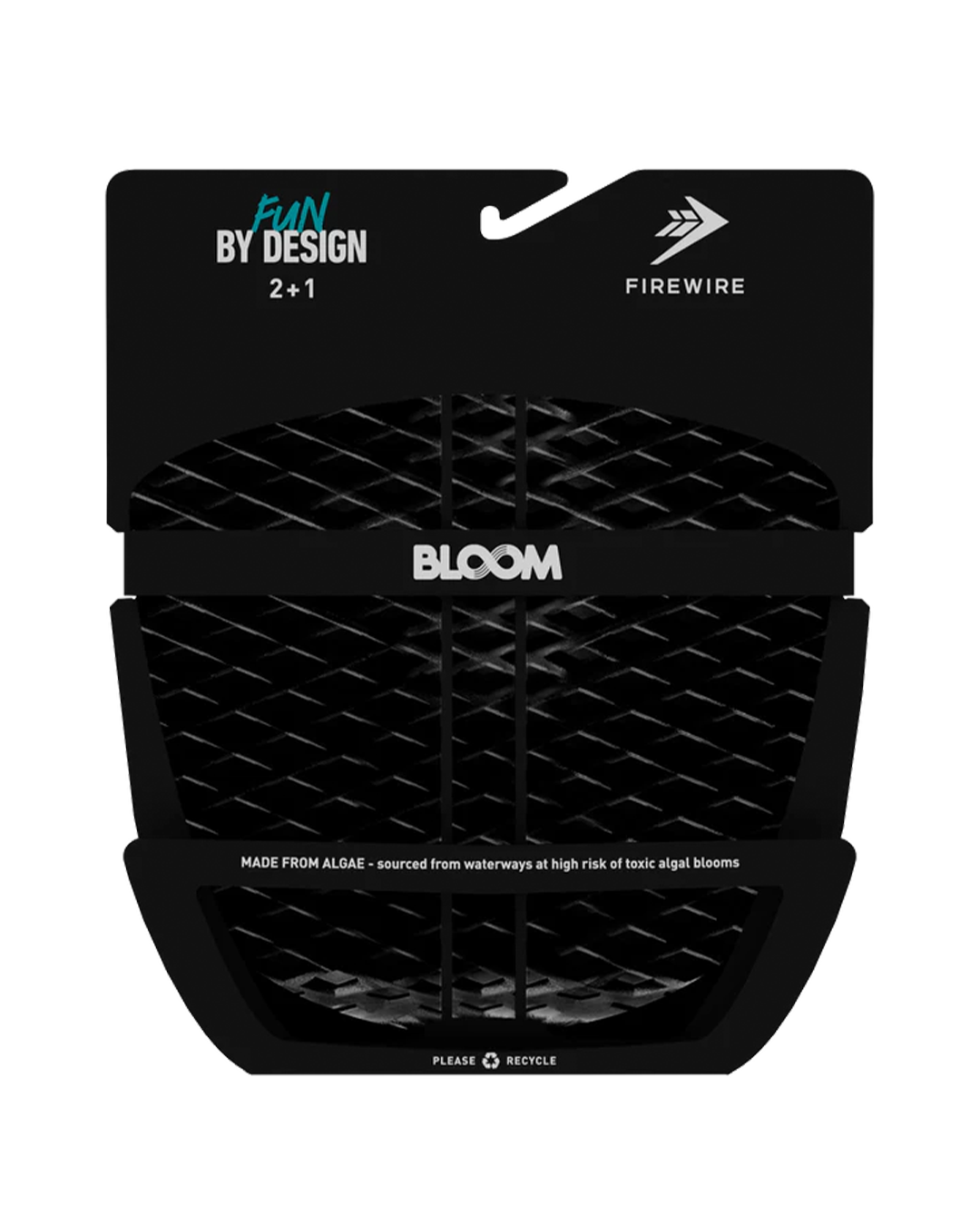 Firewire 2+1 Flat Traction Pad-Black/Charcoal