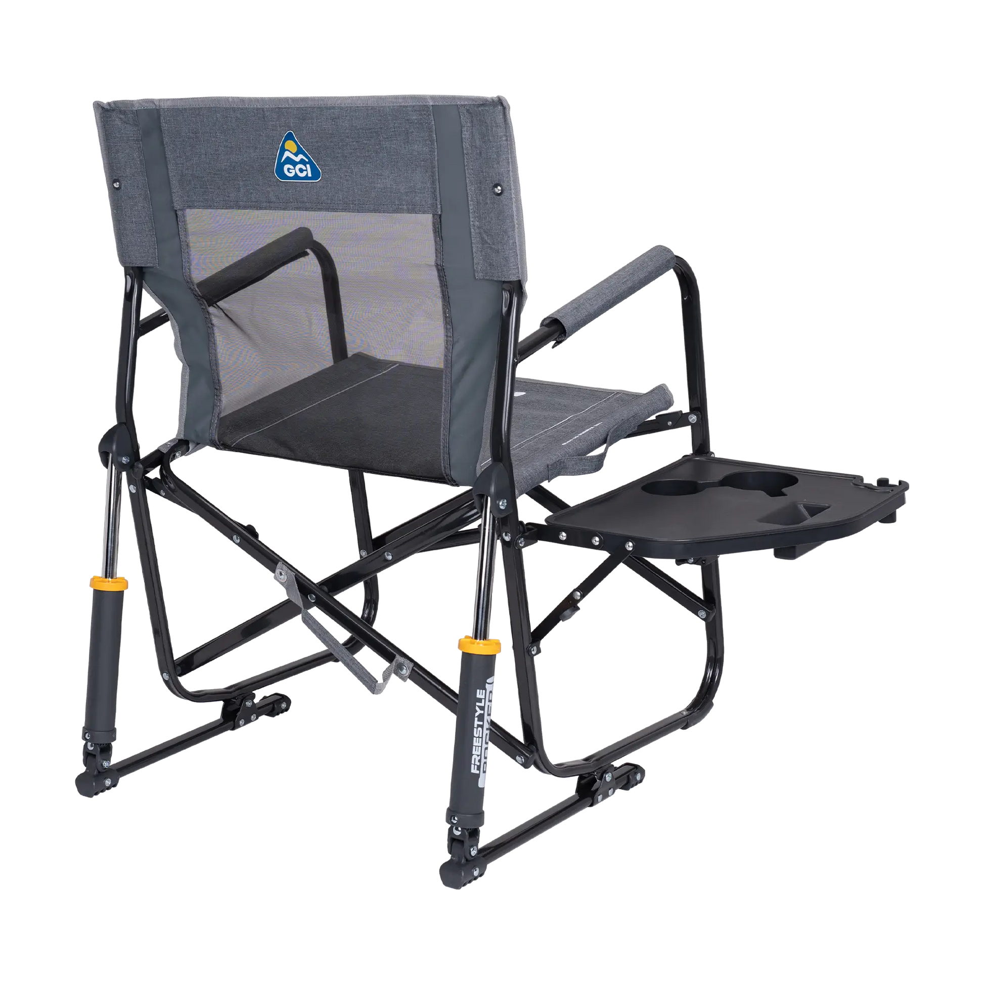 GCI Outdoor Freestyle Rocker™ with Side Table Chair - Heather Pewter