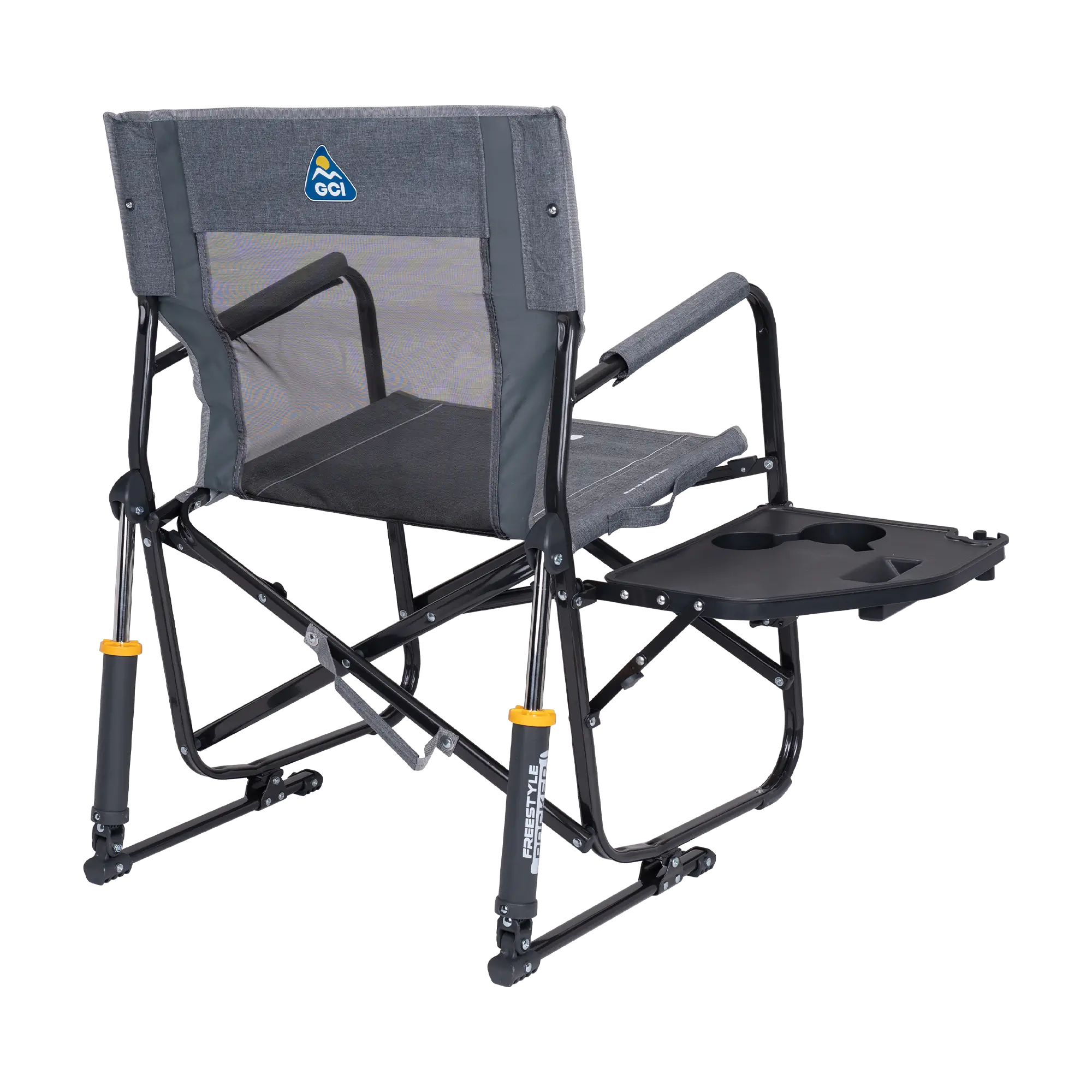 GCI Outdoor Freestyle Rocker™ with Side Table Chair - Heather Pewter