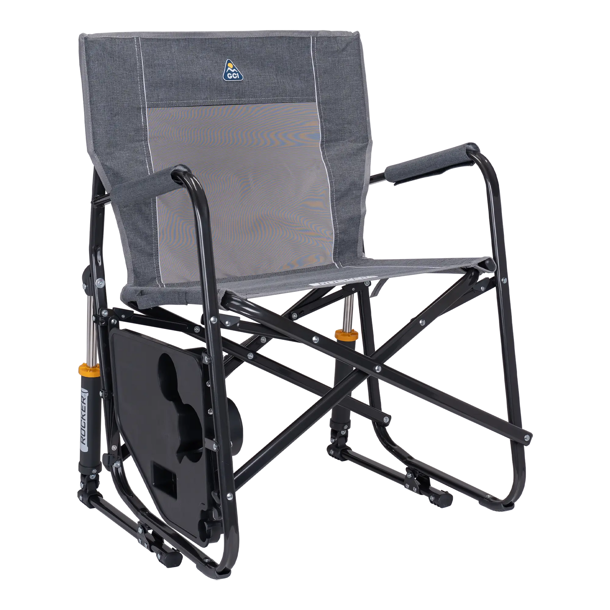 GCI Outdoor Freestyle Rocker™ with Side Table Chair - Heather Pewter