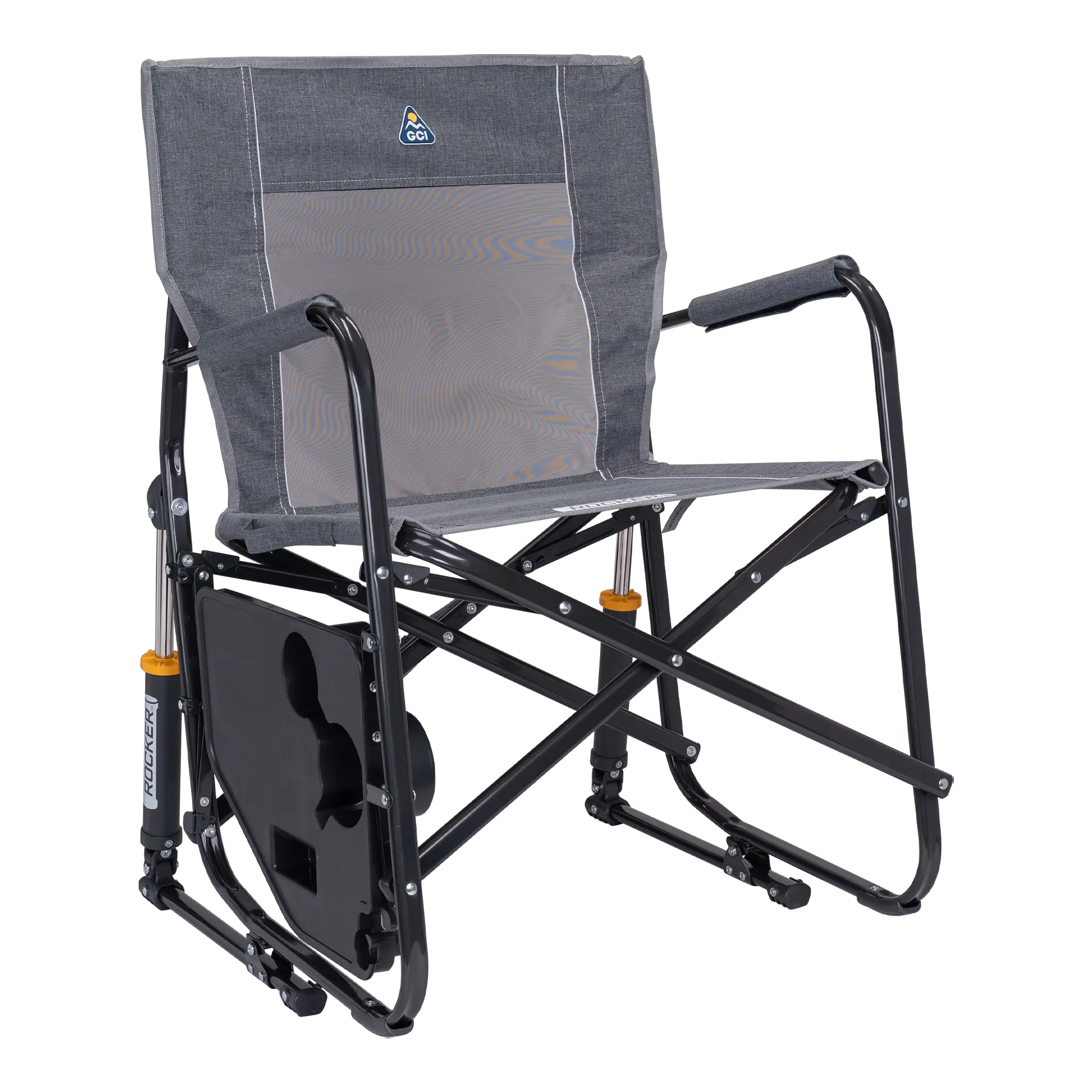 GCI Outdoor Freestyle Rocker™ with Side Table Chair - Heather Pewter