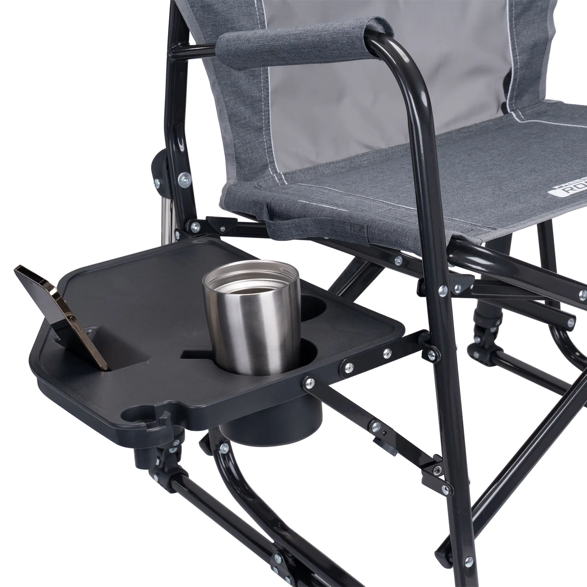 GCI Outdoor Freestyle Rocker™ with Side Table Chair - Heather Pewter