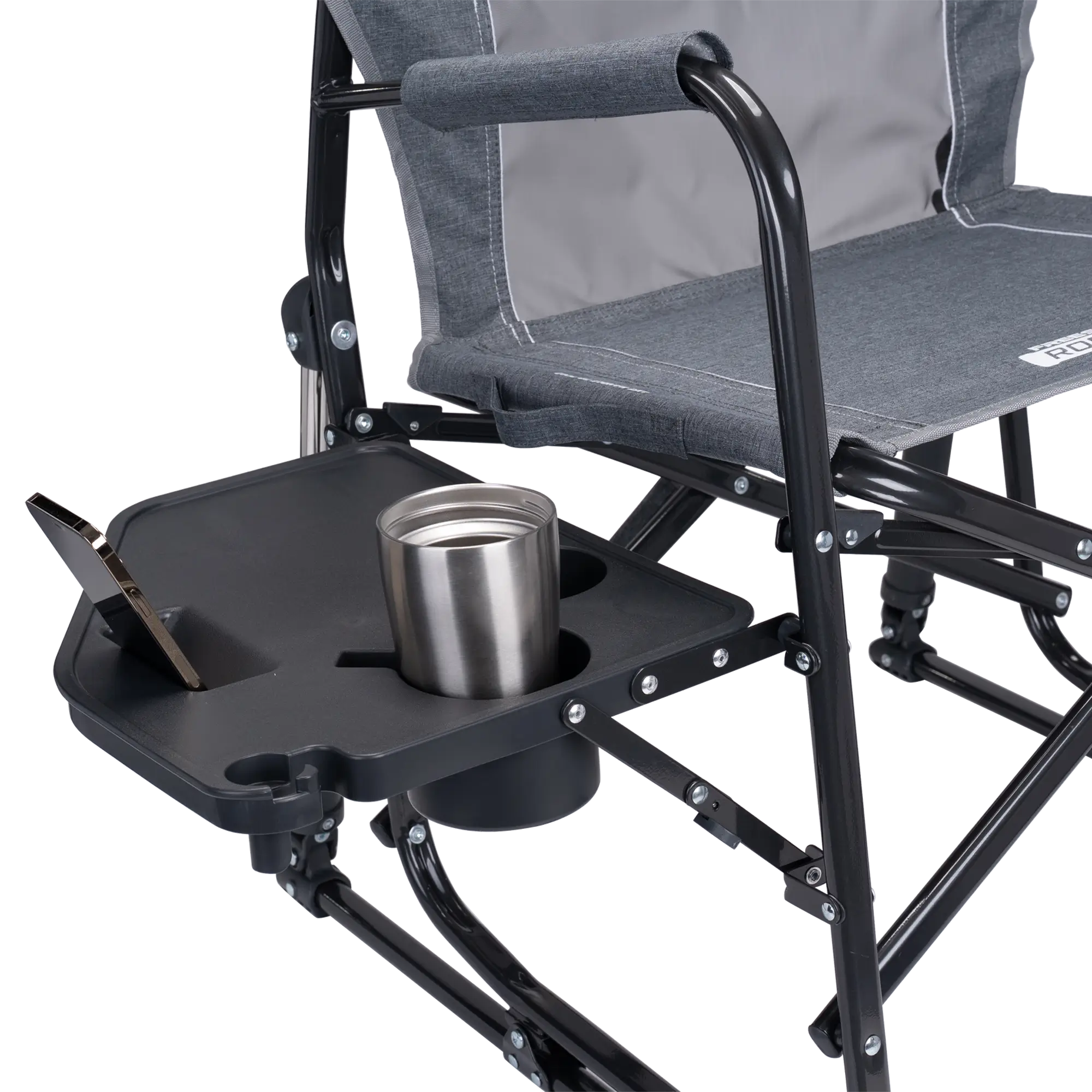 GCI Outdoor Freestyle Rocker™ with Side Table Chair - Heather Pewter