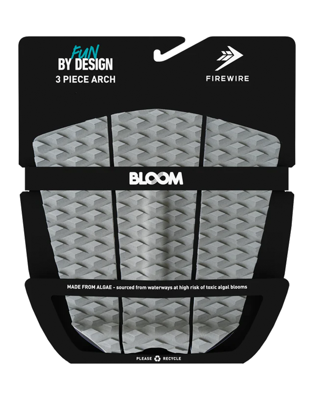 Firewire 3 Piece Arch Traction Pad- Charcoal/Black