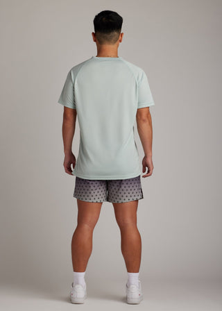 Black Fade active shorts with elasticated drawstring waistband for comfort.