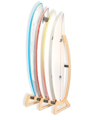 4 Board Vertical Surfboard Timber Wood Stand
