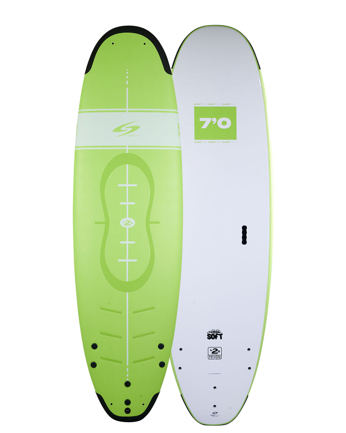 Surftech L2S - HardCoreSoft- Bolt Through Soft Top Surfboard