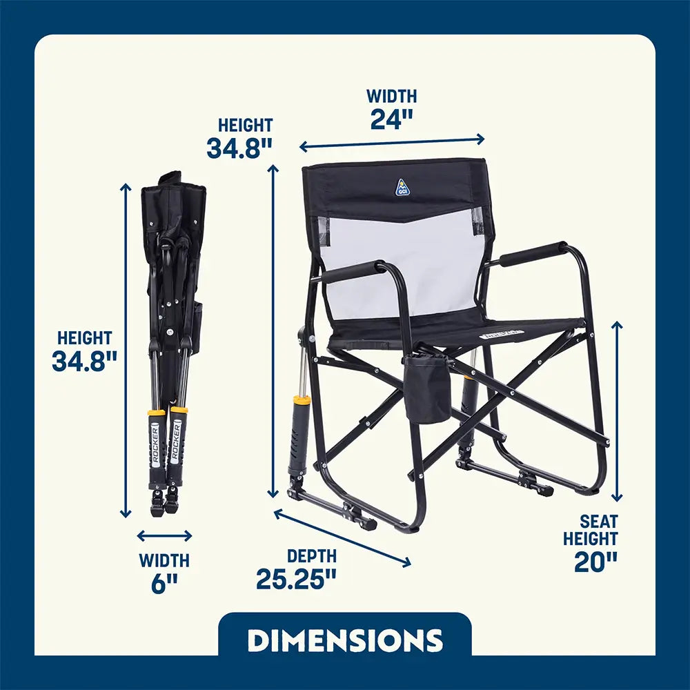 GCI Outdoor Freestyle Rocker Elite™ Chair - Black