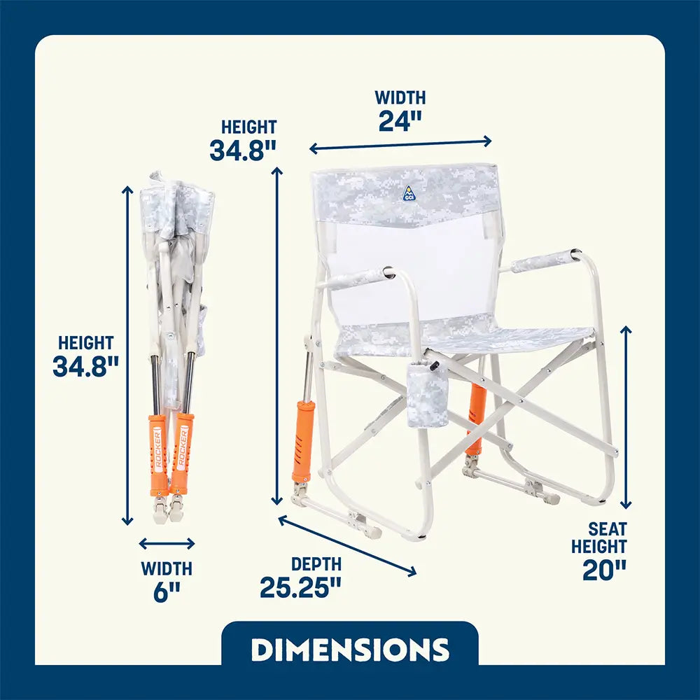 GCI Outdoor Freestyle Rocker Elite™ Chair -Snow Camo