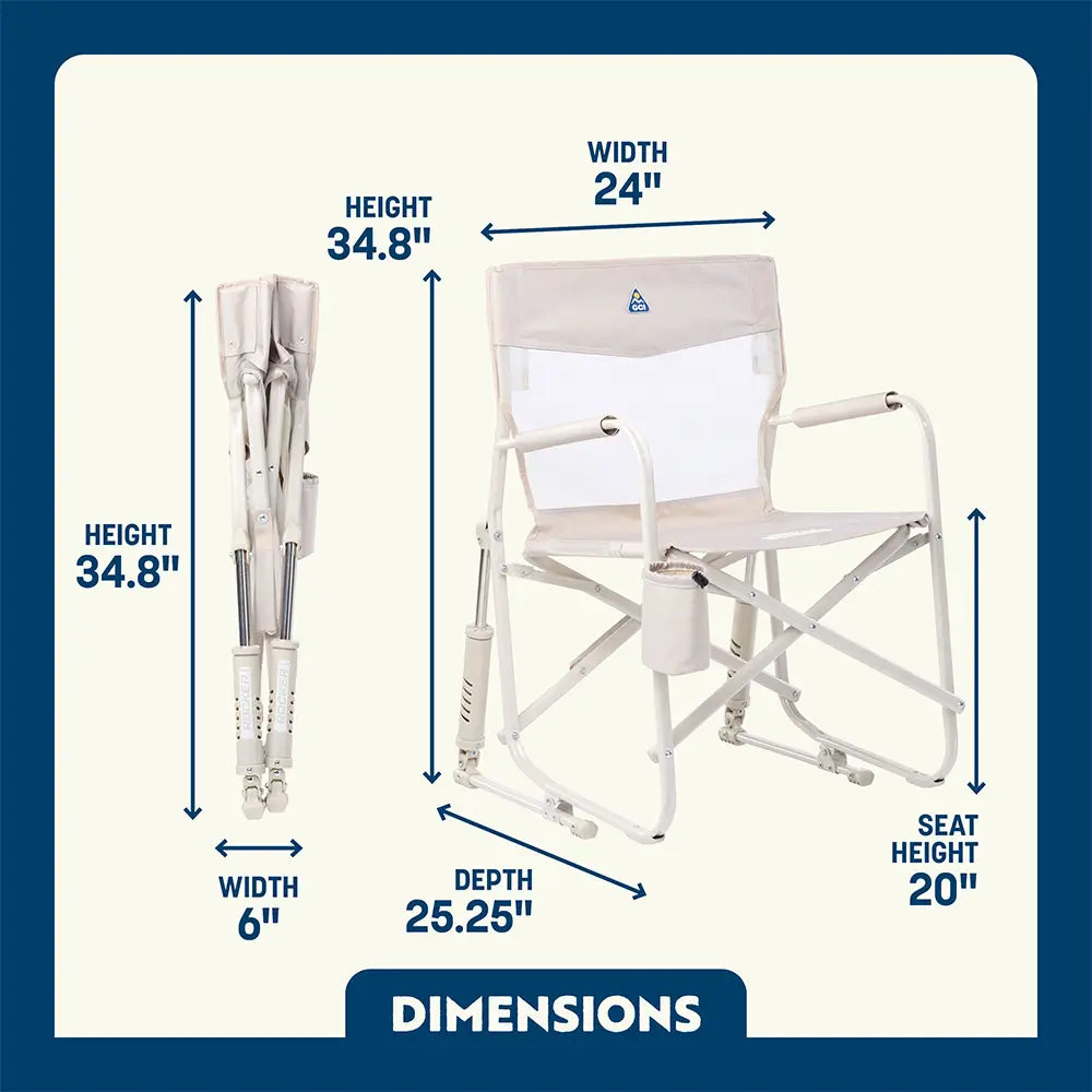 GCI Outdoor Freestyle Rocker Elite™ Chair - Soft Neutral