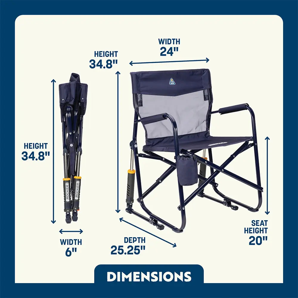 GCI Outdoor Freestyle Rocker Elite™ Chair - Rich Blue
