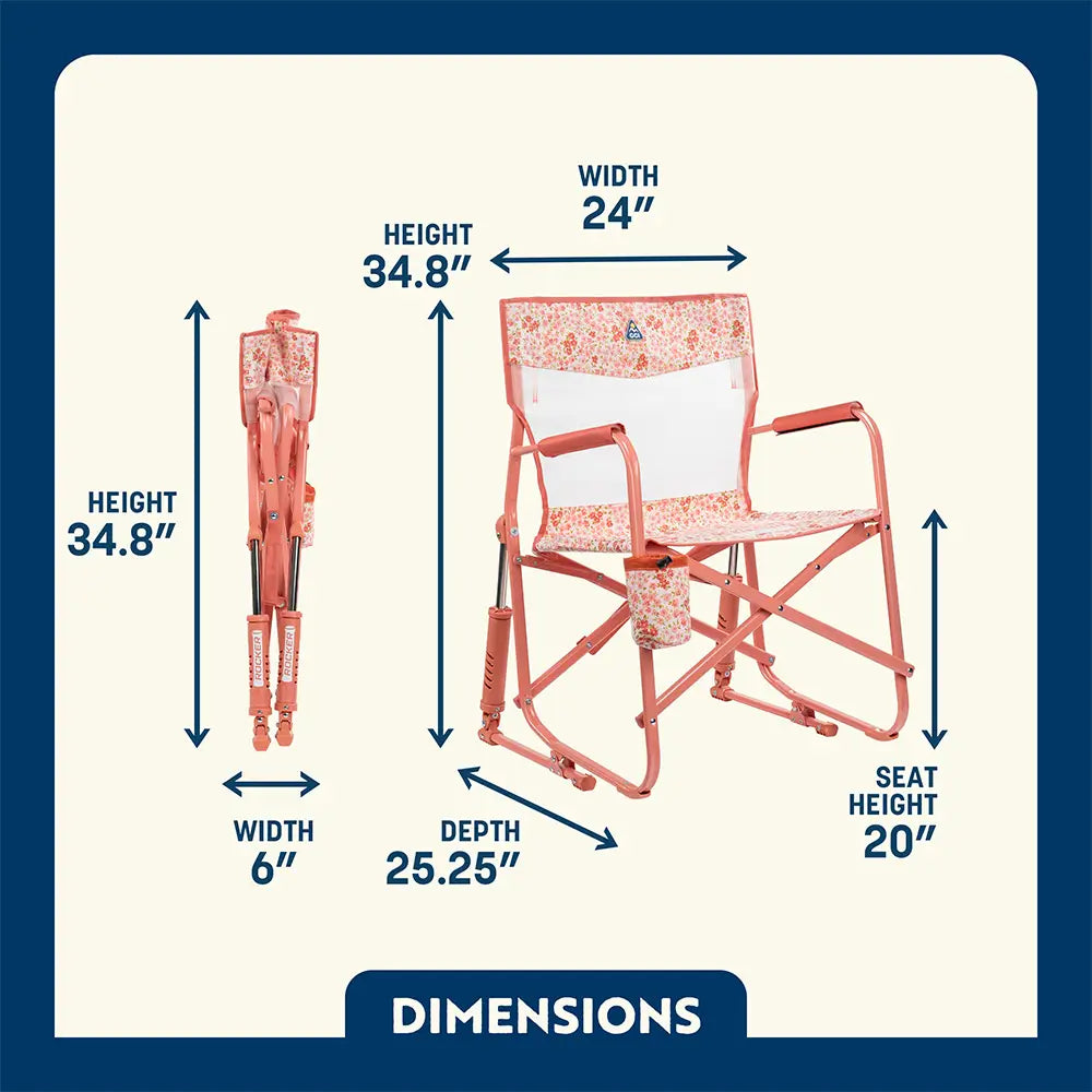 GCI Outdoor Freestyle Rocker Elite™ Chair - Pink Sundress