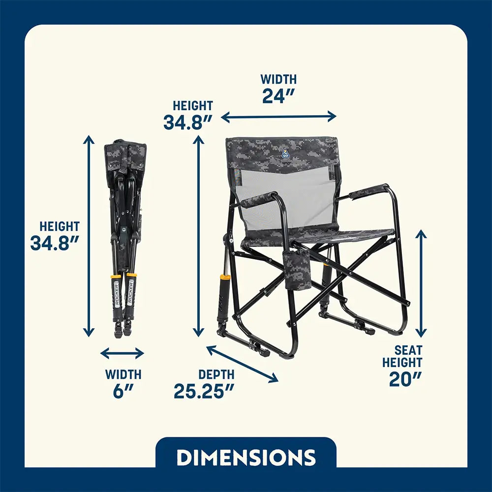 GCI Outdoor Freestyle Rocker Elite™ Chair - Cool Gray Camo