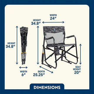 GCI Outdoor Freestyle Rocker Elite™ Chair - Cool Gray Camo