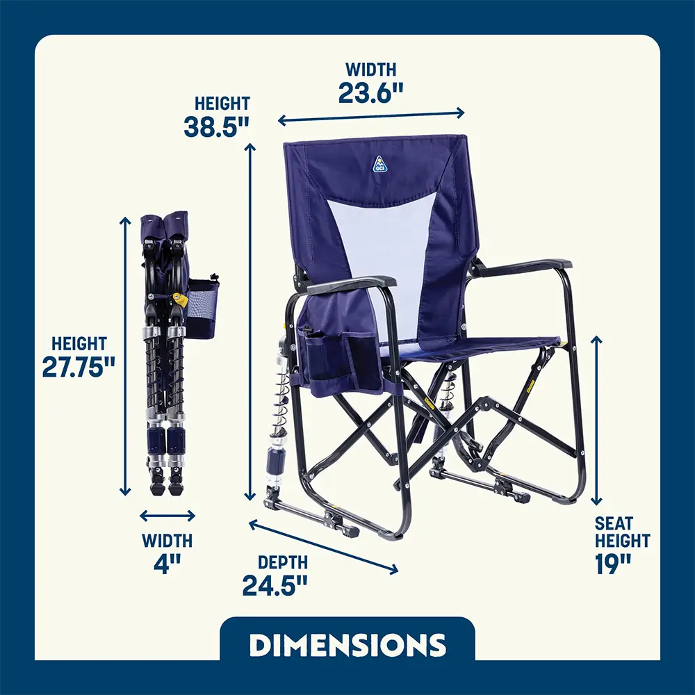 GCI Outdoor Adjustable Rocker™ Chair - Rich Blue