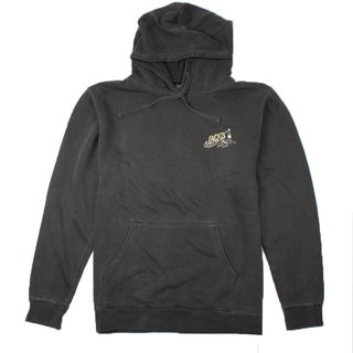 Jack's Surfboards Men's Bobber Pigment Dyed Pullover Hoodie - Black