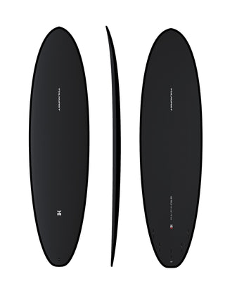 Thunderbolt MOE Thunderbolt Black Tech Mid-Length Surfboard- Full Carbon