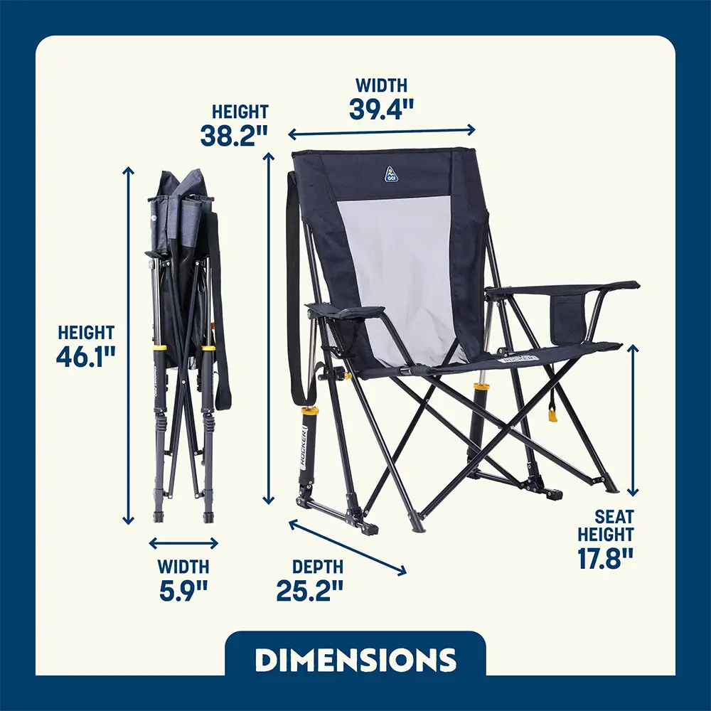 GCI Outdoor Comfort Pro Rocker XL™ - Heathered Charcoal