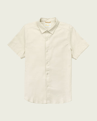 Marsh Wear Women's Lowtide Linen Short Sleeve Shirt - Stone