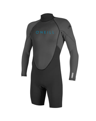 O'Neill Youth 2mm Reactor II Long Sleeve Back Zip Springsuit - Black/Graphite