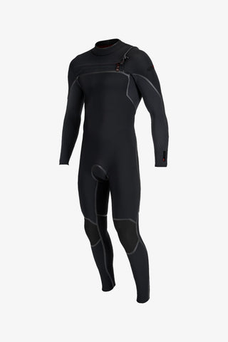 O'Neill Men's Hyperfreak Fire 3/2mm+ Chest Zip Fullsuit Wetsuit - BlackBlack