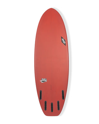 5'10 Comet - White/Red