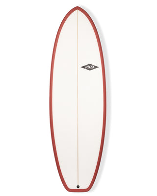 5'10 Comet - White/Red