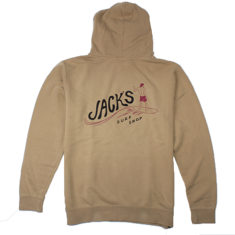 Jack's Surfboards Men's Bobber Pigment Dyed Pullover Hoodie - Sandstone