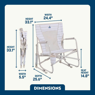 GCI Outdoor Beach Rocker™ Chair - Neutral Stripe