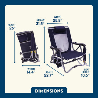 GCI Outdoor Bi-Fold Slim Event Chair™ - Navy