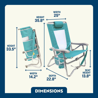 GCI Outdoor Bi-Fold Beach Chair™ - Seafoam