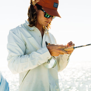 Marsh Wear Men's Lenwood Tech Longsleeve Woven Shirt - Stone