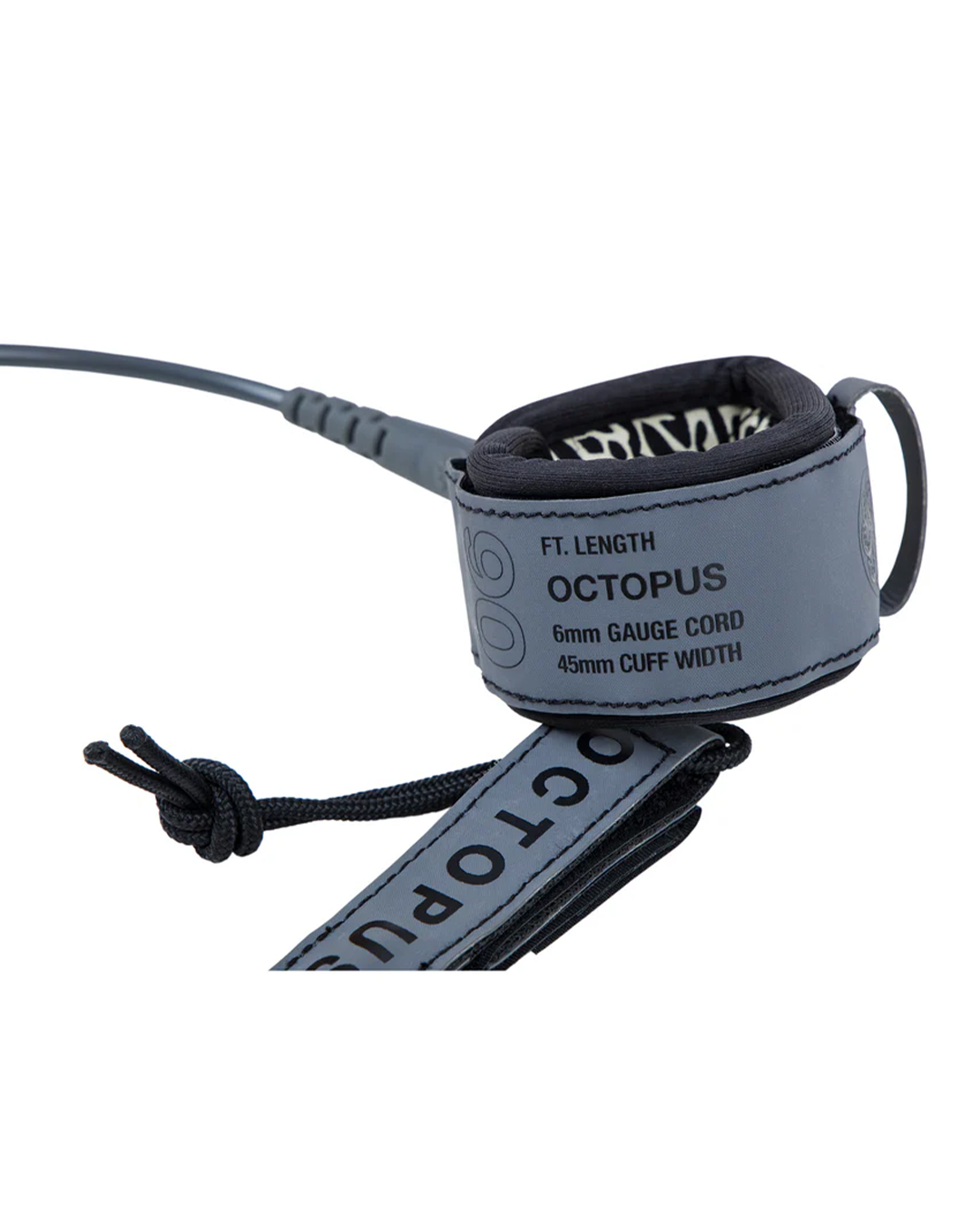 Octopus Mission Control 6ft Surf Leash- Grey