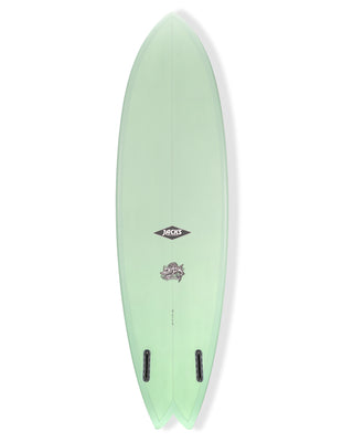 6'8 Barracuda Fish - Light Green