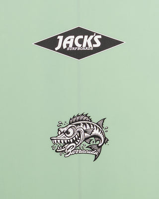 6'8 Barracuda Fish - Light Green