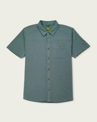 Marsh Wear Men's Coffin Point Short sleeve Woven Shirt - Goblin Blue Heather
