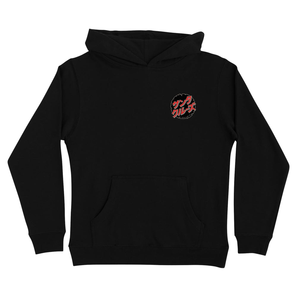 Godzilla Destroyer Youth (8-16) Santa Cruz Pullover Hoodie - Black