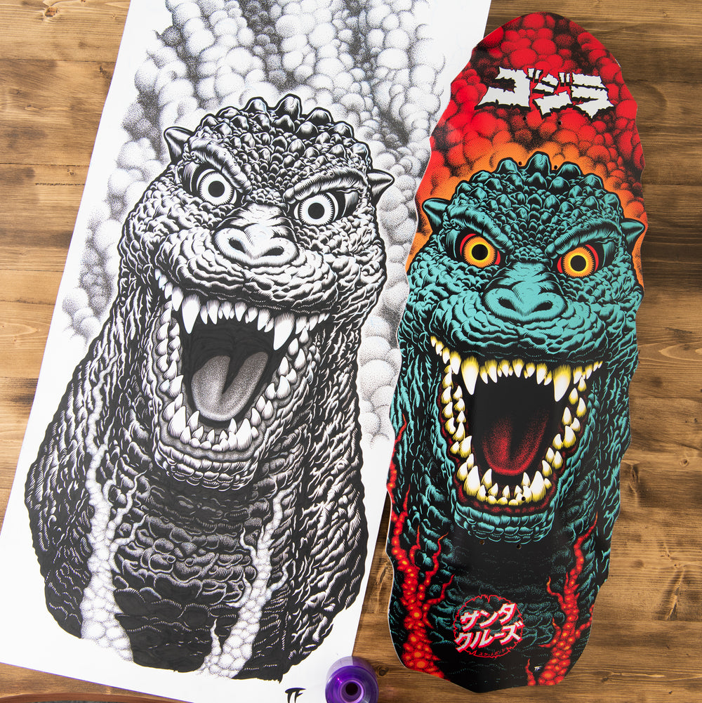 11in Godzilla Destroyer Santa Cruz Skateboard Deck